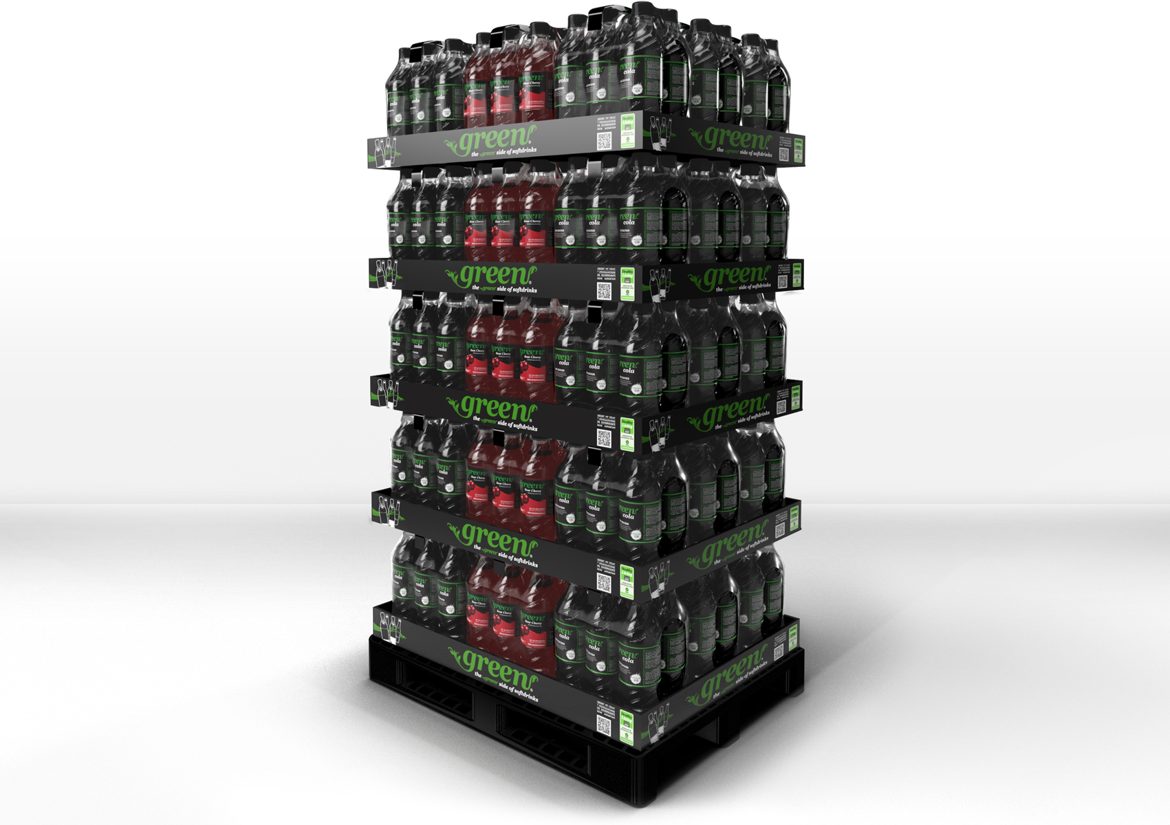 Chep Display x30 Green Cola + x15 Green Sour Cherry // 500ml
