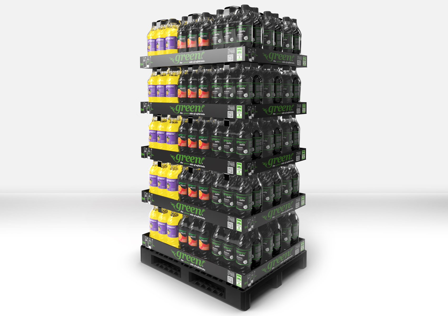 Chep Display x15 Green Cola & x10 Green Cola-Mix & x10 Green Cola-Mix // 500ml