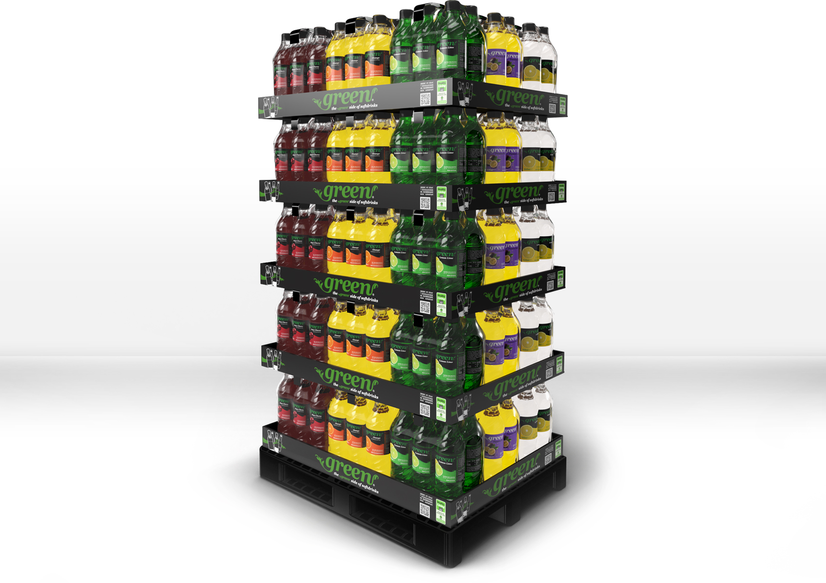 Chep Display x45 Green Flavors Mix // 500ml